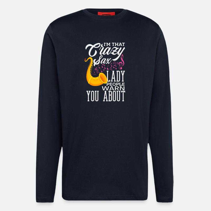 Saxofon - Langarmshirt - made by SPREAD  - DARK NAVY