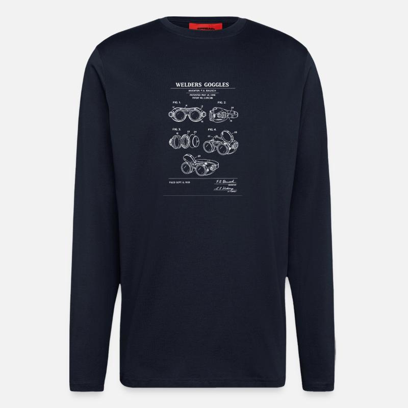 Patentblaupause: Schweißbrille - Langarmshirt - made by SPREAD  - DARK NAVY