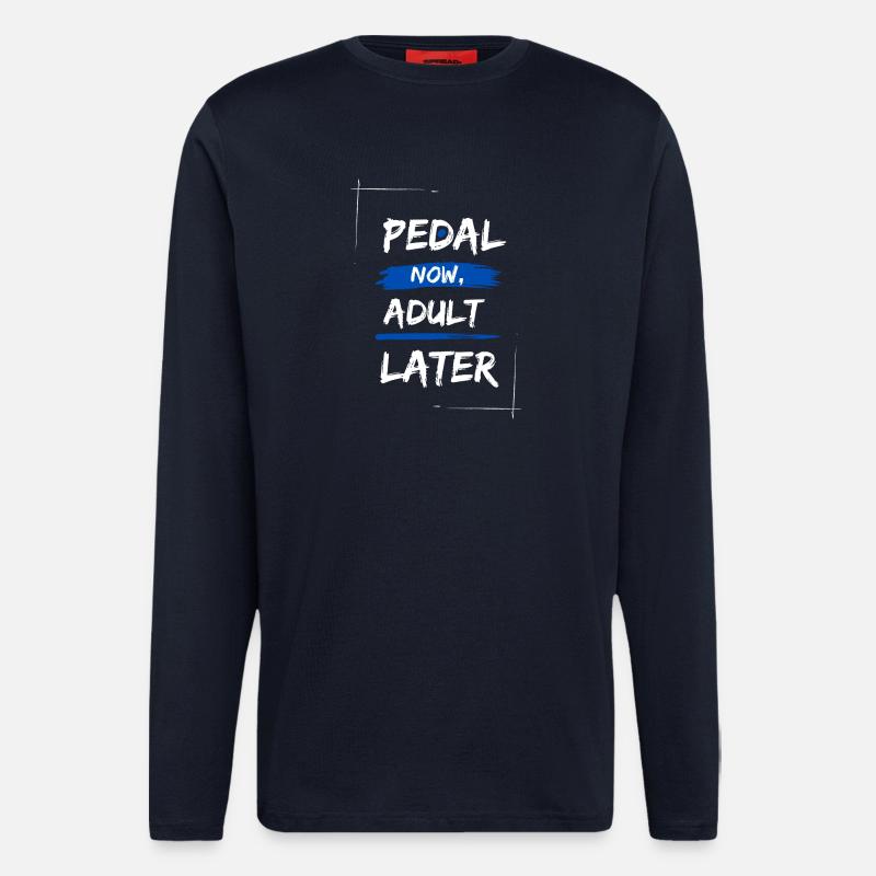 Tritt jetzt, später erwachsen - Langarmshirt - made by SPREAD - DARK NAVY