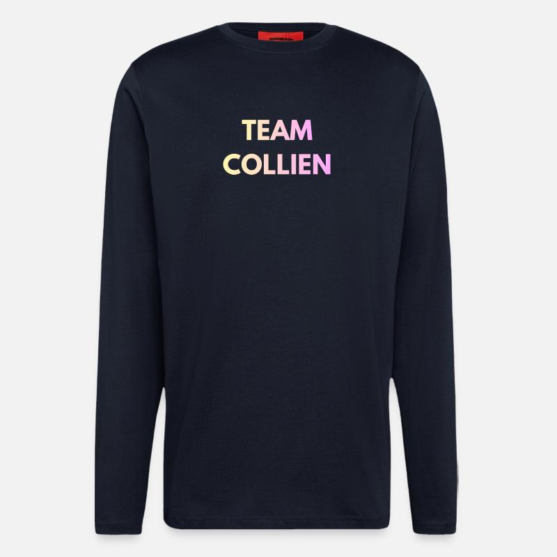 Team Collien Gradient Text - Langarmshirt - made by SPREAD  - DARK NAVY