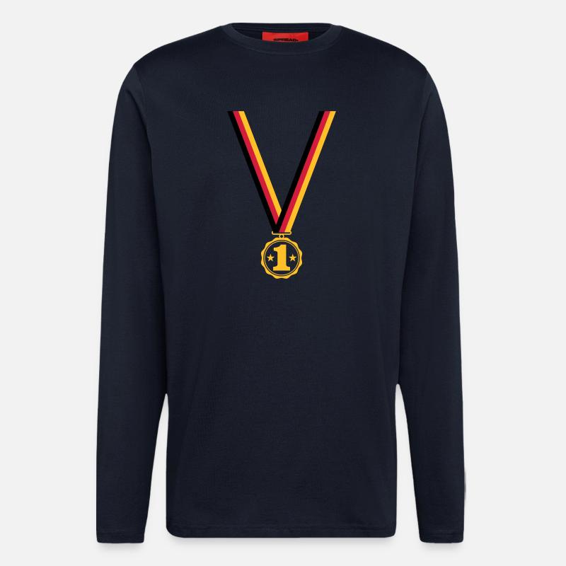 Medaille Platz 1 - Langarmshirt - made by SPREAD  - DARK NAVY