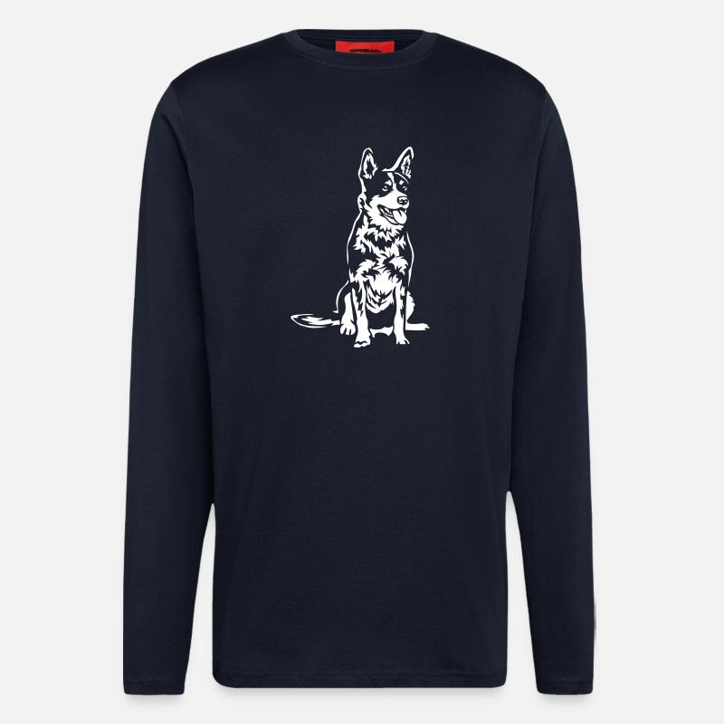 Bouvier australien « Black Edition » - Manches longues bio décontracté fabriqué en UE - DARK NAVY