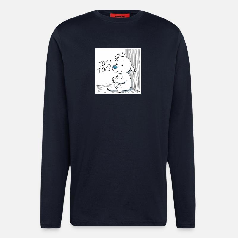 Idéfix Frappe Toc Toc Toc - Manches longues bio décontracté fabriqué en UE - DARK NAVY