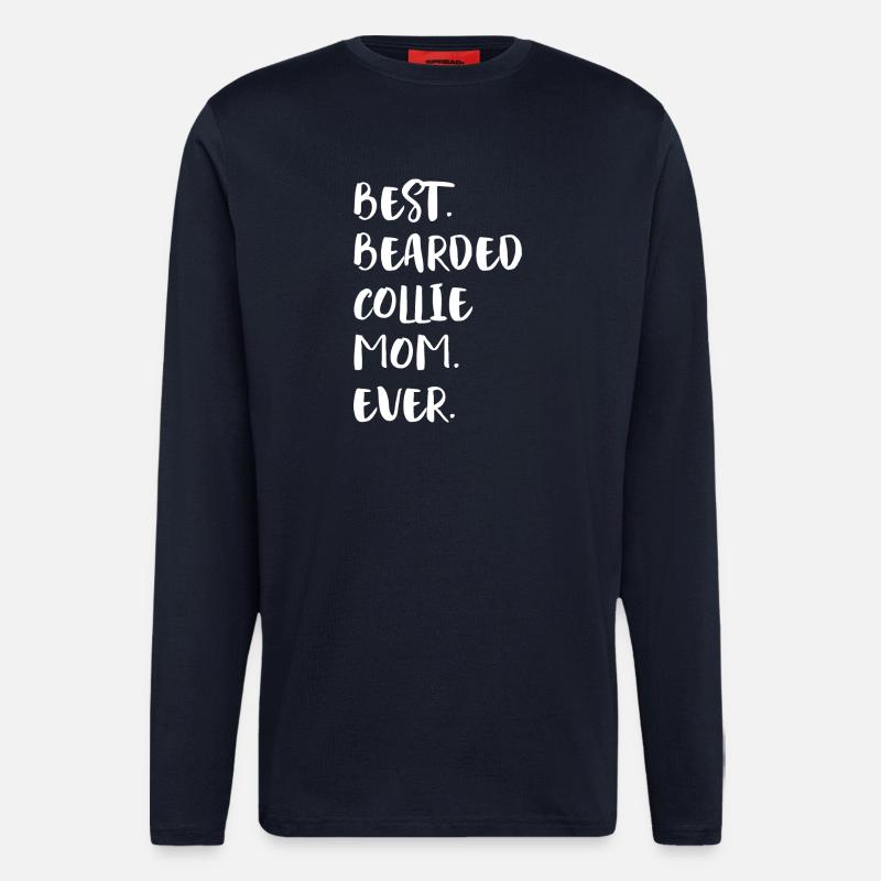 Bearded Collie - Langarmshirt - made by SPREAD  - DARK NAVY