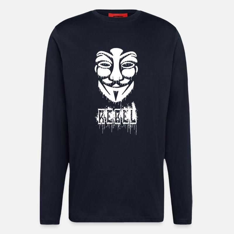 Anonymous graffiti - Longsleeve - made by SPREAD  - DARK NAVY