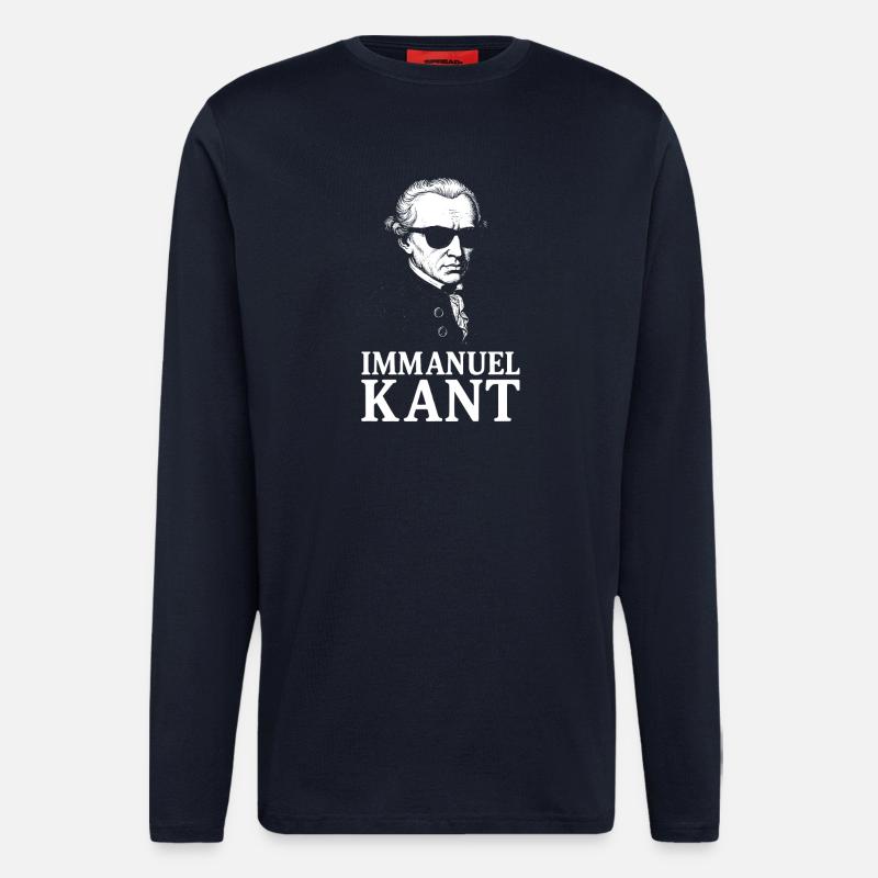 Aufklärung Immanuel Kant Silhouette - Langarmshirt - made by SPREAD  - DARK NAVY