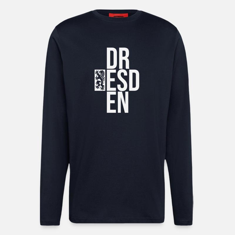 DR ESD EN - Manches longues bio décontracté fabriqué en UE - DARK NAVY
