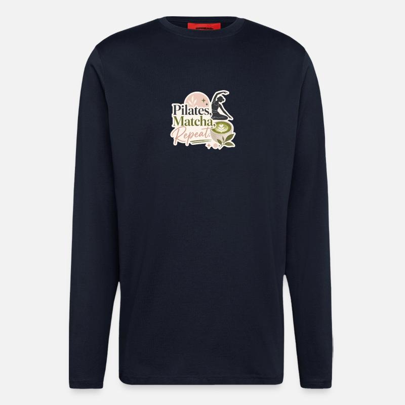 Pilates - Matcha - Repeat - Longsleeve - made by SPREAD - DARK NAVY