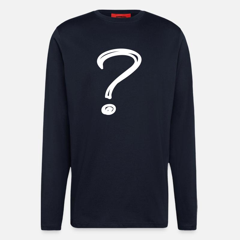 Ein Fragezeichen - Langarmshirt - made by SPREAD  - DARK NAVY