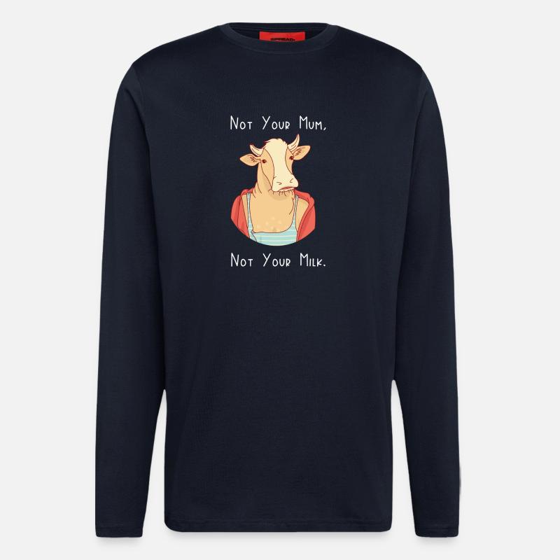 Nicht deine Mutter, nicht deine Milch - Langarmshirt - made by SPREAD  - DARK NAVY