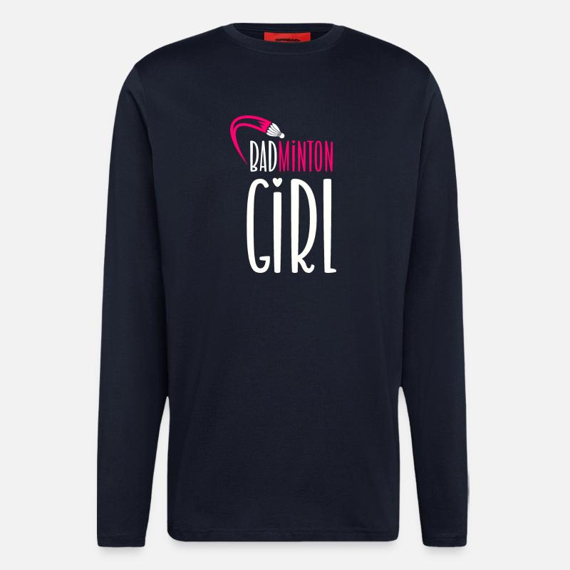 Badminton Mädchen - Langarmshirt - made by SPREAD  - DARK NAVY