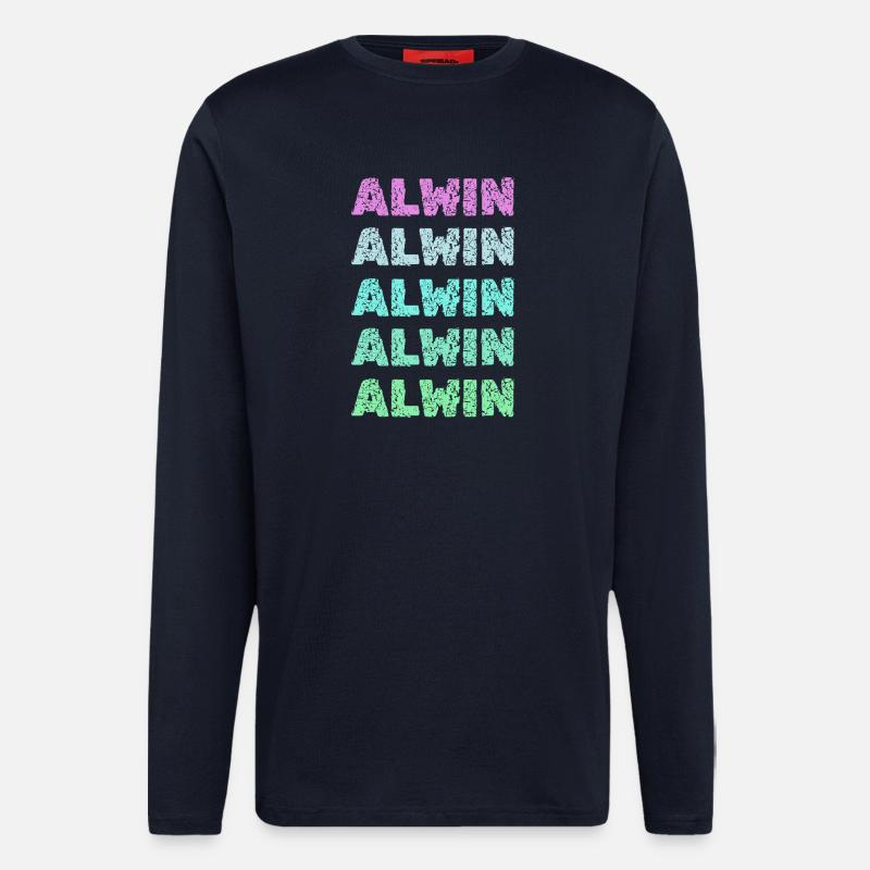 Alwin als Alwin - Langarmshirt - made by SPREAD  - DARK NAVY