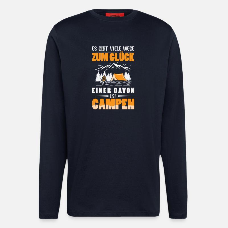 Camper Camping Caravan Saying - Longsleeve - made by SPREAD  - DARK NAVY