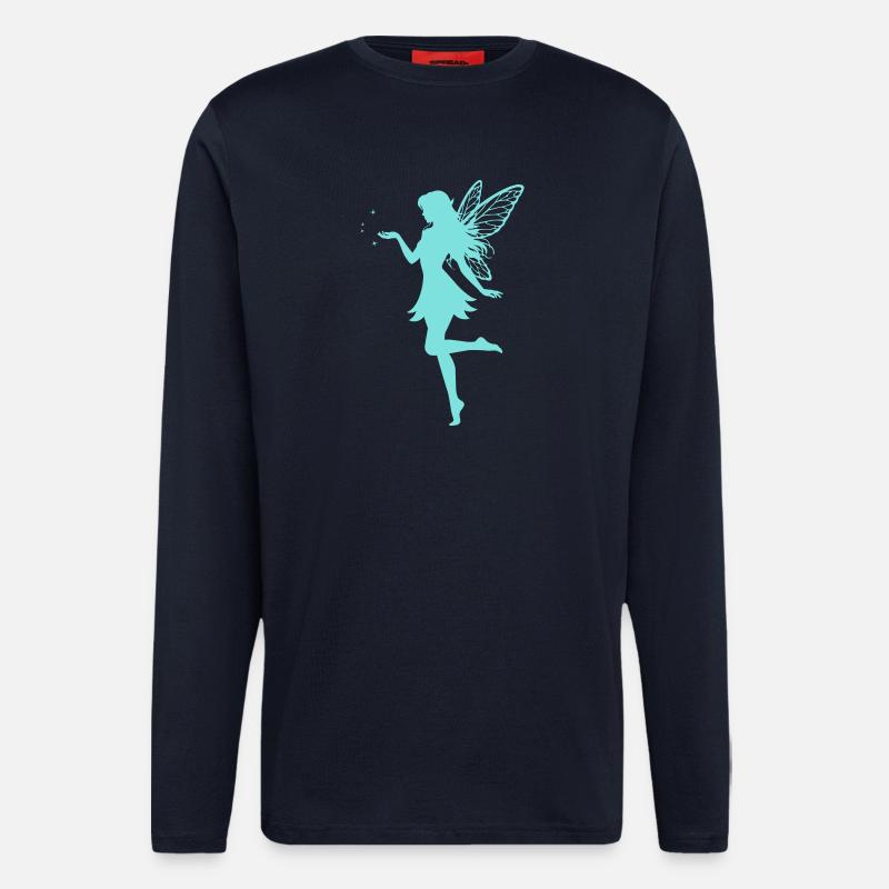 Fairy silhouette with stars - Longsleeve - made by SPREAD  - DARK NAVY