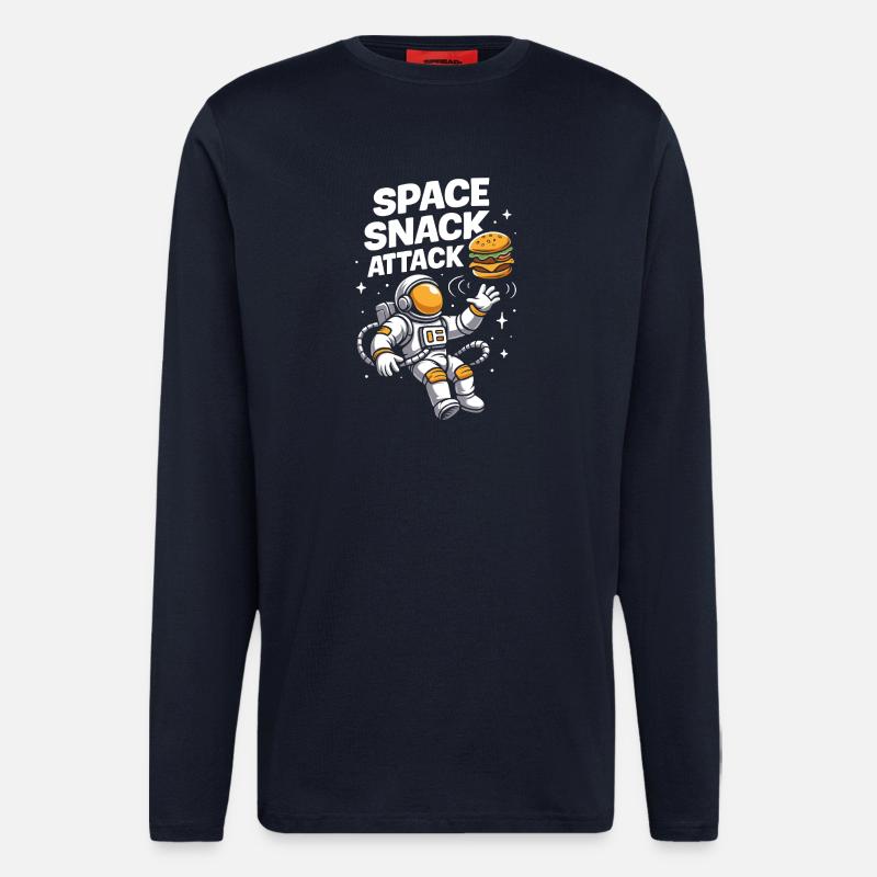 Astronaut Burger Space Design - Longsleeve - made by SPREAD  - DARK NAVY