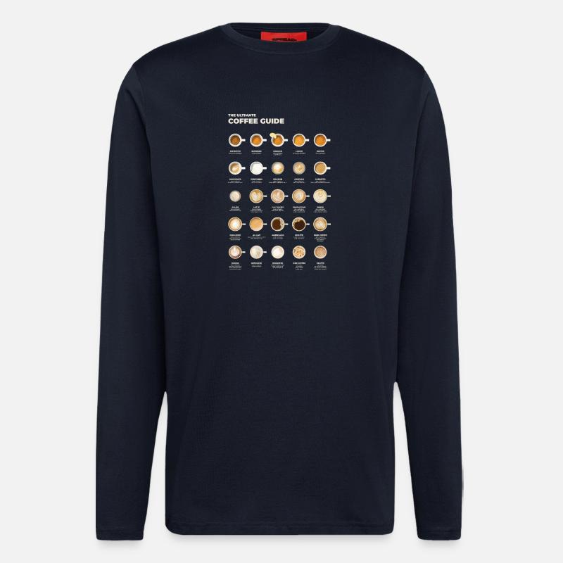 Ultimate Espresso Coffee Chart - Longsleeve - made by SPREAD  - DARK NAVY