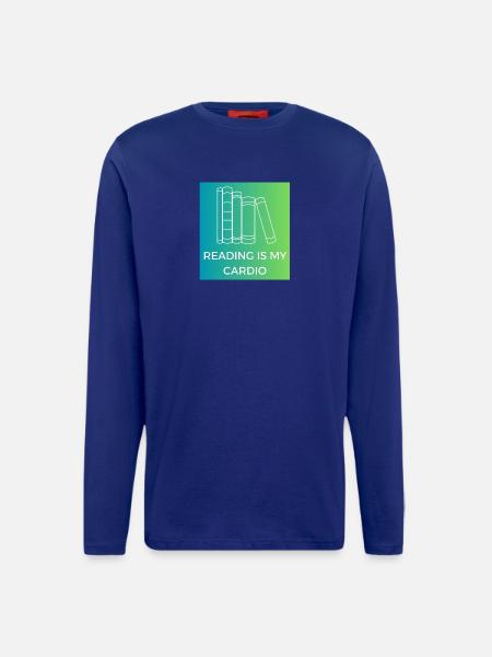 Reading is my cardio - Longsleeve - made by SPREAD  - DARK NAVY