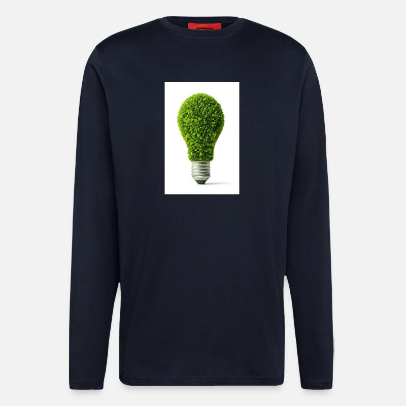 Leafy Glow Glühbirne Design - Langarmshirt - made by SPREAD  - DARK NAVY