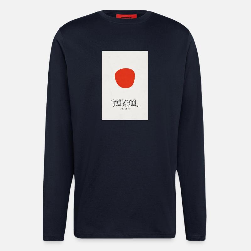 Tokyo Poster – Modern Design Statement - Longsleeve - made by SPREAD  - DARK NAVY