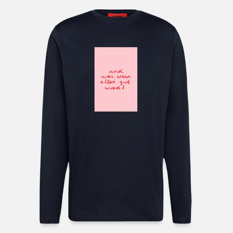 Alles wird gut - rosa rot - Langarmshirt - made by SPREAD - DARK NAVY