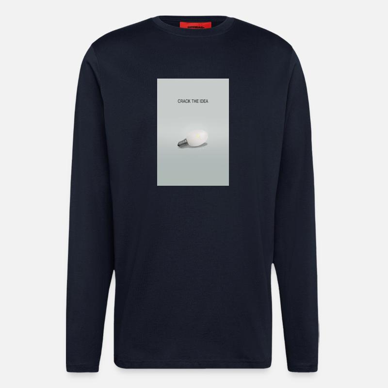 Crack The Idea Minimal Poster Design - Longsleeve - made by SPREAD  - DARK NAVY