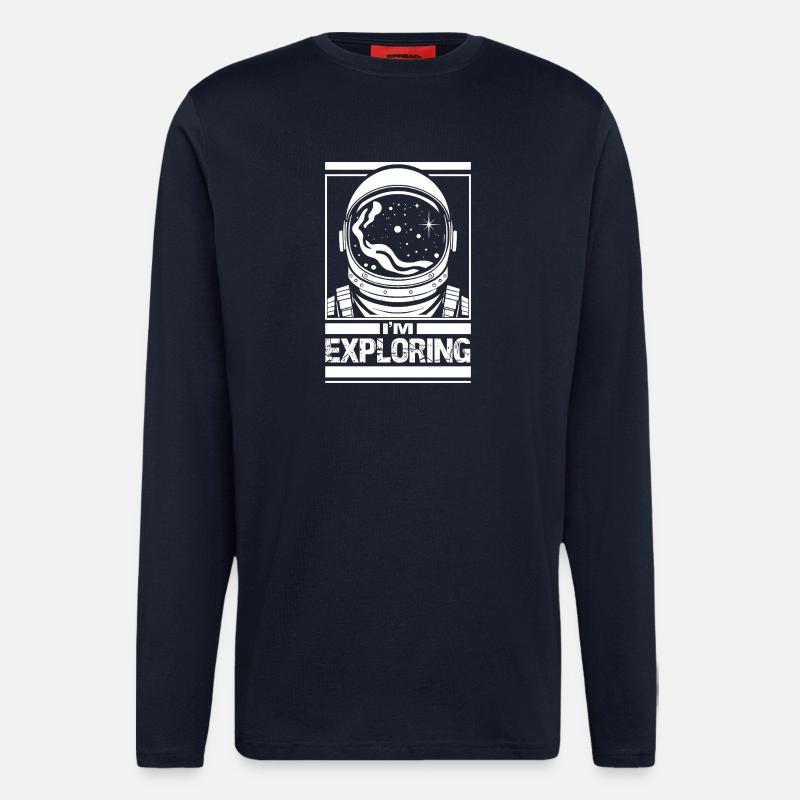 Ich bin auf Erkundungstour - Langarmshirt - made by SPREAD  - DARK NAVY