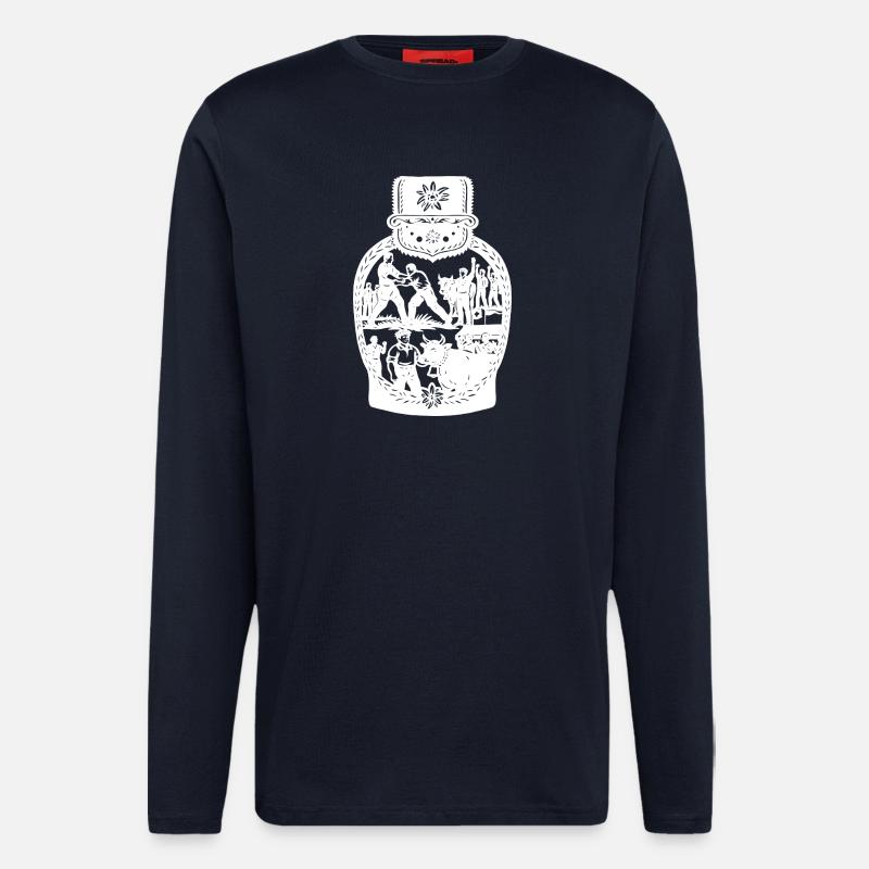 Schwingerkonig_white - Langarmshirt - made by SPREAD  - DARK NAVY