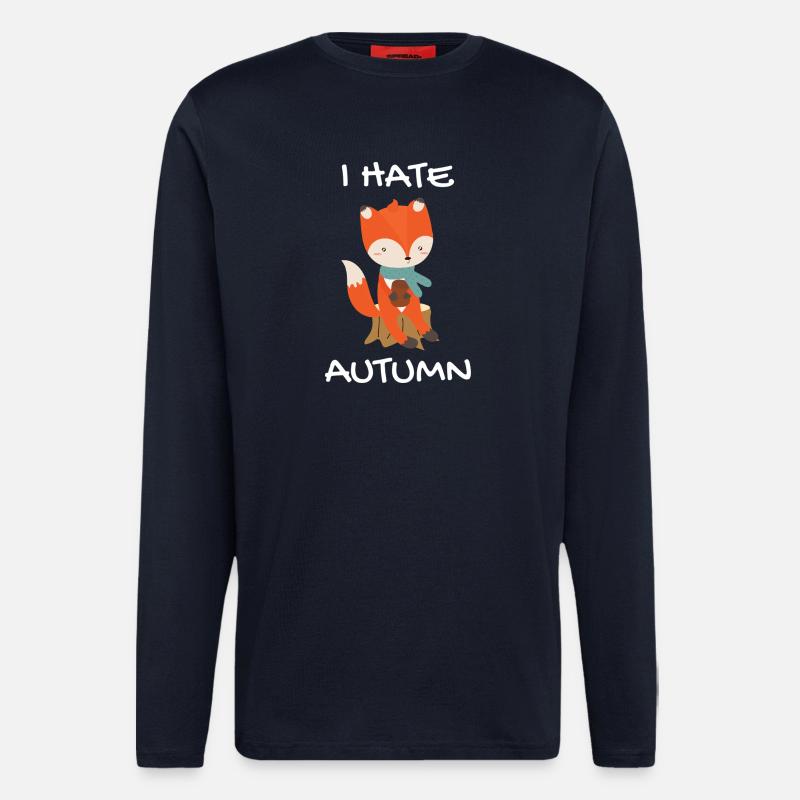 I Hate Autumn Fox - Longsleeve - made by SPREAD  - DARK NAVY
