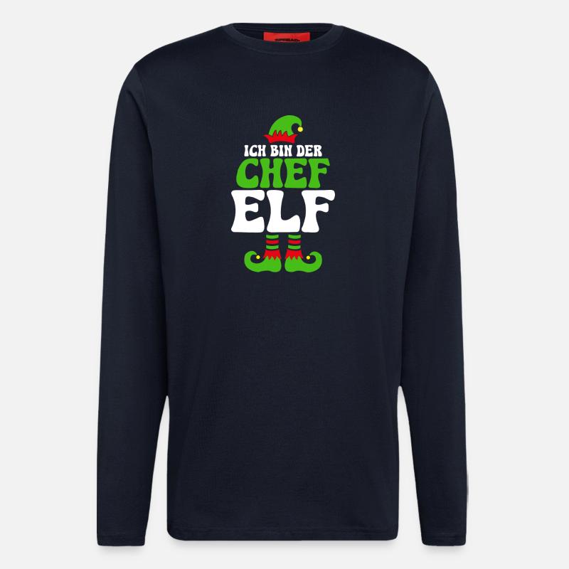 Ich bin der Chef Elf - Langarmshirt - made by SPREAD  - DARK NAVY