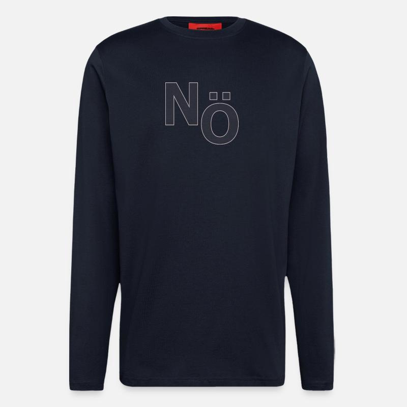 No – Minimal Typography Statement - Longsleeve - made by SPREAD  - DARK NAVY