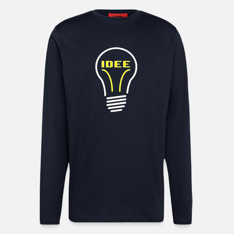 Glühbirne Idee - Langarmshirt - made by SPREAD  - DARK NAVY