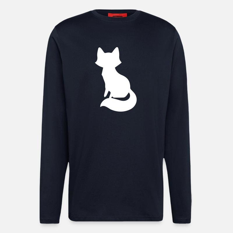 Playful Fox Silhouette Design - Longsleeve - made by SPREAD  - DARK NAVY
