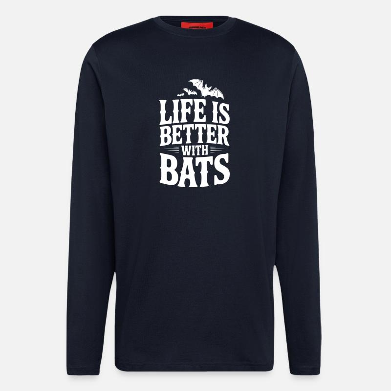 Life is Better with Bats - Longsleeve - made by SPREAD - DARK NAVY