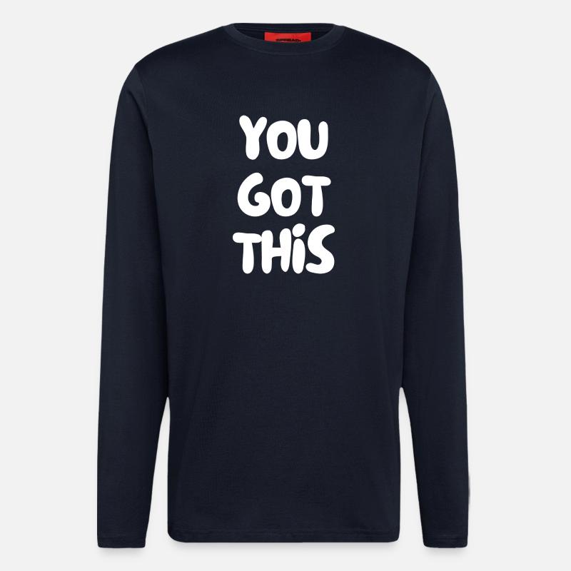 Vous avez compris - Manches longues bio décontracté fabriqué en UE - DARK NAVY