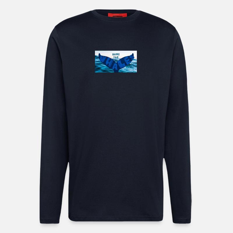 Save the whales - Langarmshirt - made by SPREAD - DARK NAVY