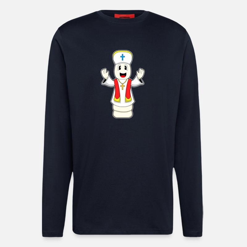 Chess Piece Bishop Chess - Longsleeve - made by SPREAD  - DARK NAVY