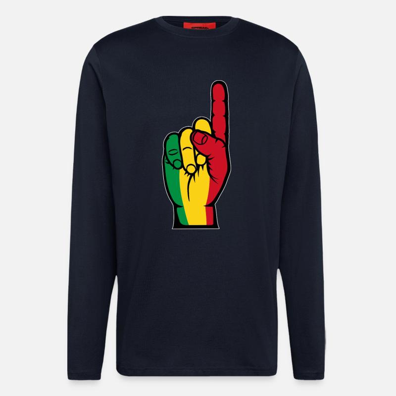 Mali Flagge Nummer 1 - Langarmshirt - made by SPREAD  - DARK NAVY