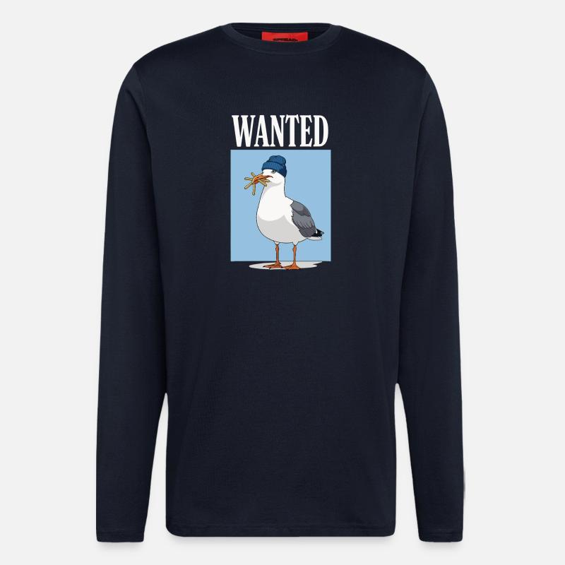 Gesucht Möwe Eiscreme Abenteuer - Longsleeve - made by SPREAD  - DARK NAVY