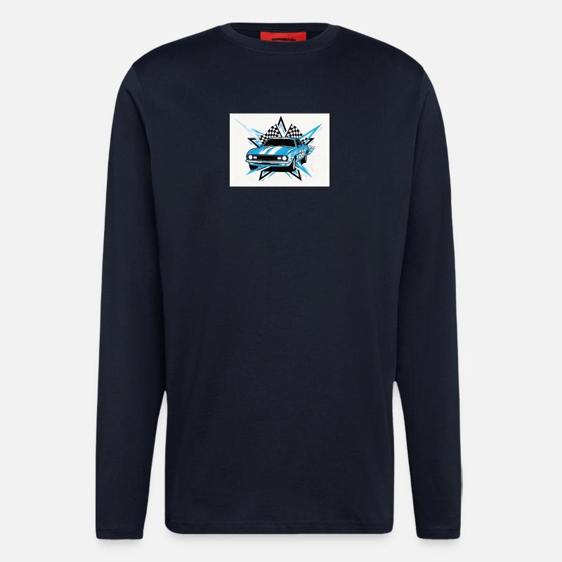 Retro Racing - Langarmshirt - made by SPREAD  - DARK NAVY