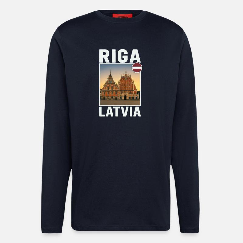 Riga, Lithuania - Longsleeve - made by SPREAD  - DARK NAVY