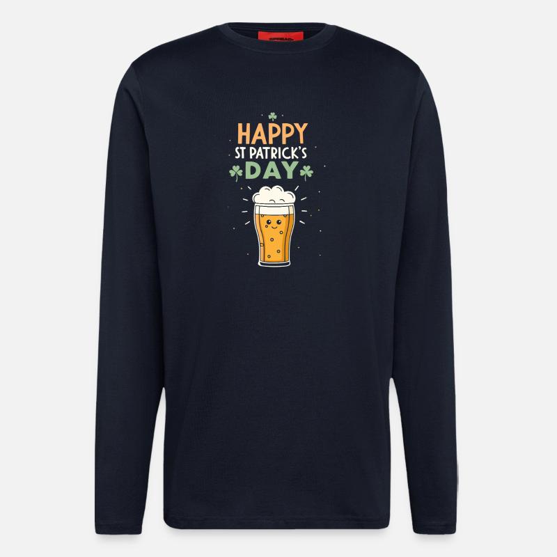 Frohes St. Patrick's Pint - Langarmshirt - made by SPREAD  - DARK NAVY