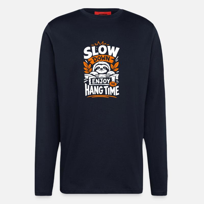 Slow Down Enjoy The Hang Time - Longsleeve - made by SPREAD  - DARK NAVY