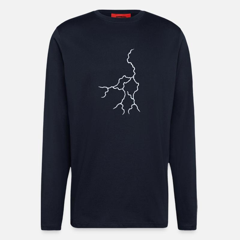 Foudre - Manches longues bio décontracté fabriqué en UE - DARK NAVY