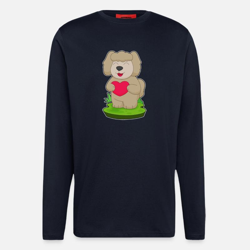 Hund Herz - Langarmshirt - made by SPREAD  - DARK NAVY