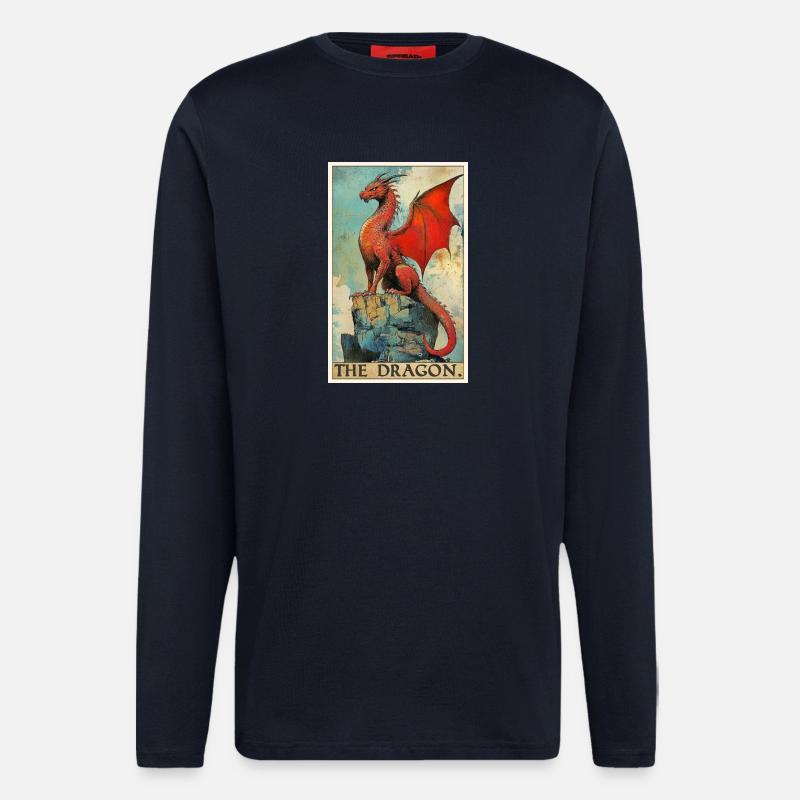 Drachen Drache - Langarmshirt - made by SPREAD  - DARK NAVY