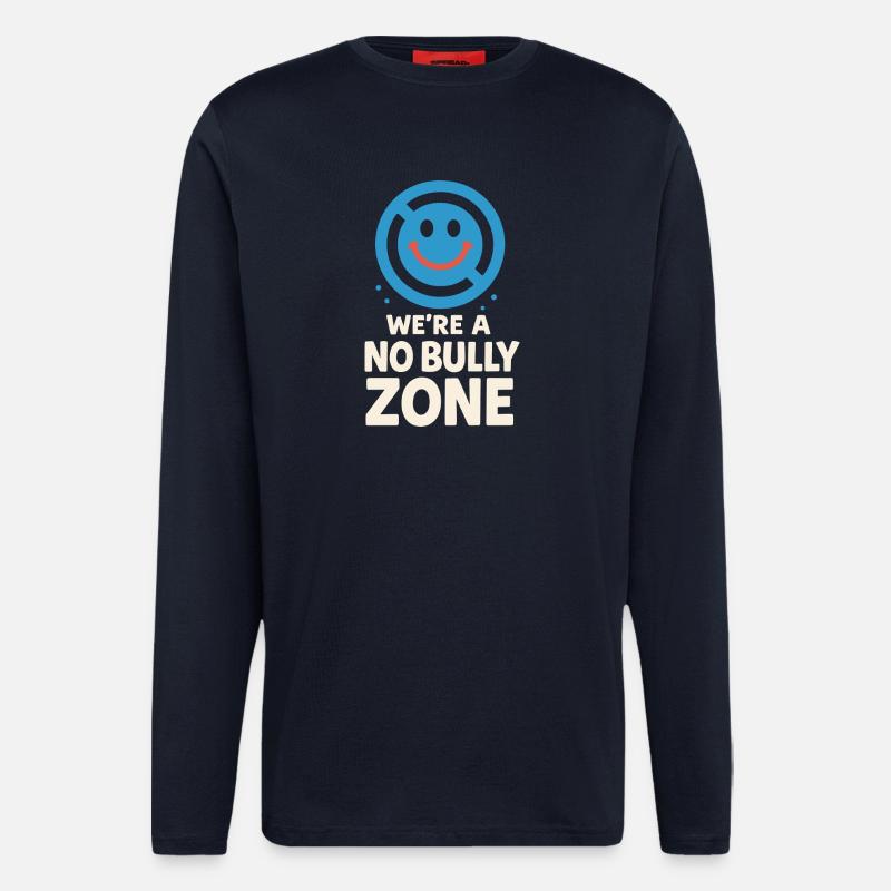 Anti-mobbing-freundlichkeit, Stehen Sie - Langarmshirt - made by SPREAD  - DARK NAVY