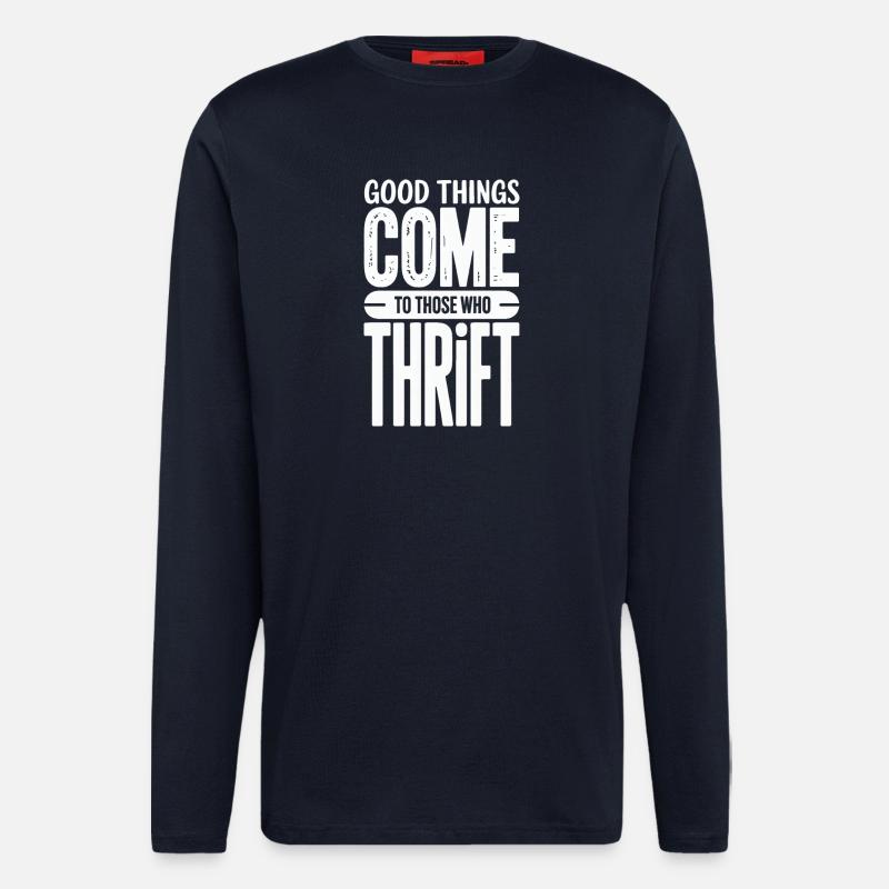 Good Things Come Thrift - Longsleeve - made by SPREAD  - DARK NAVY