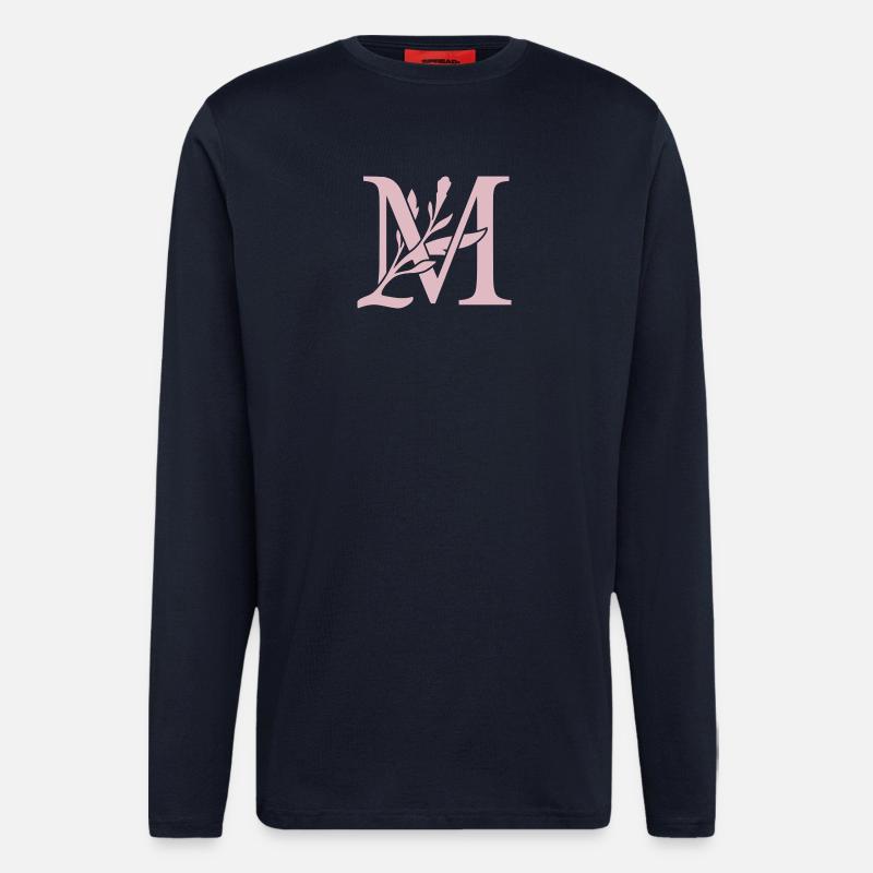 LM Floral Monogram - Longsleeve - made by SPREAD  - DARK NAVY