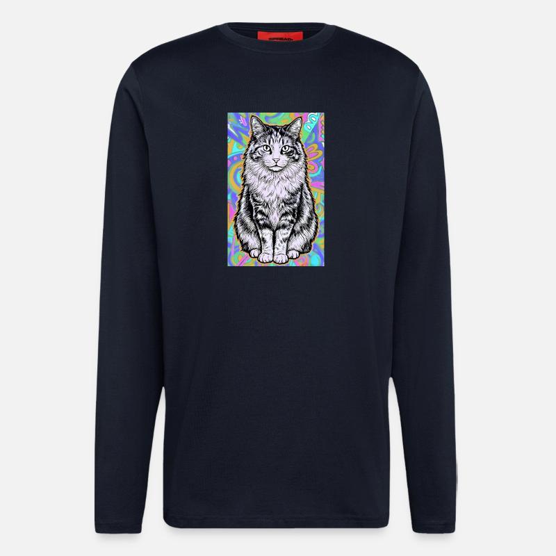 cat - Longsleeve - made by SPREAD - DARK NAVY