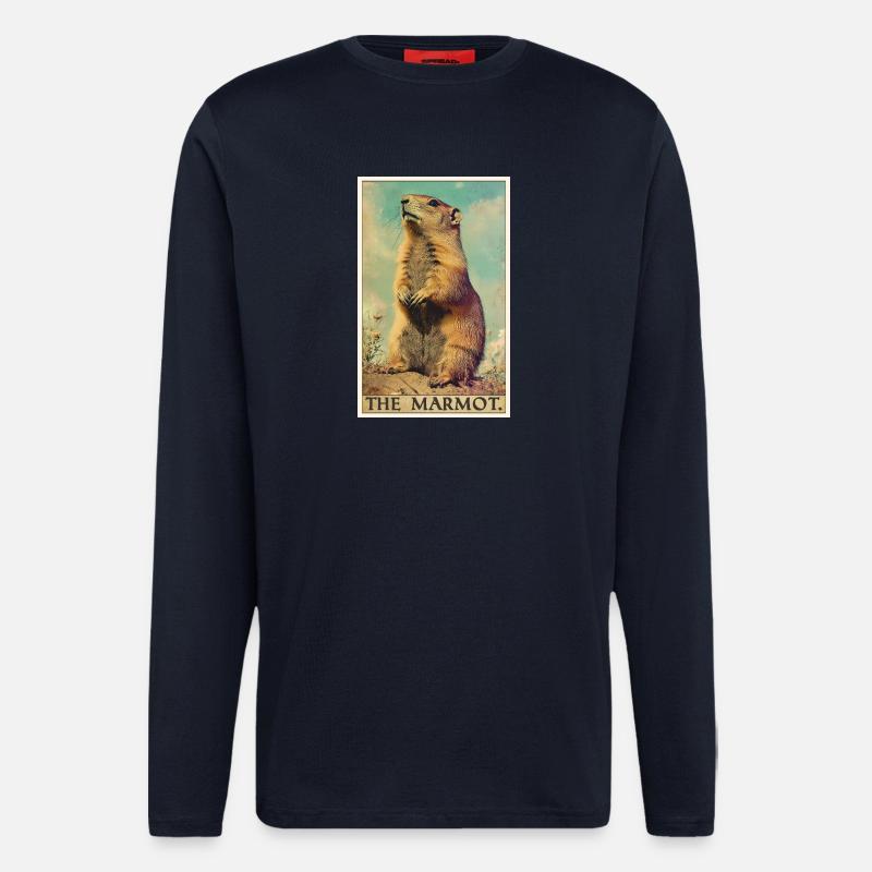 Marmots Groundhog - Longsleeve - made by SPREAD  - DARK NAVY
